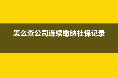 怎么查公司连续四个月开具的增值税发票金额？(怎么查公司连续缴纳社保记录)
