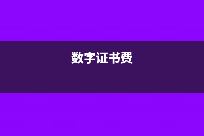 数字证书全额抵税吗?(数字证书费)