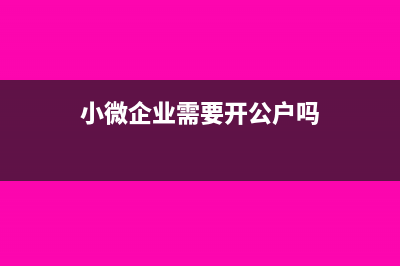 小微企业需要开专用发票吗可以认证吗？(小微企业需要开公户吗)