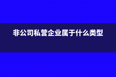 非公司私营企业所得税要缴吗？(非公司私营企业属于什么类型)