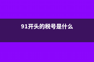 91开头的税号是否存在?(91开头的税号是什么)