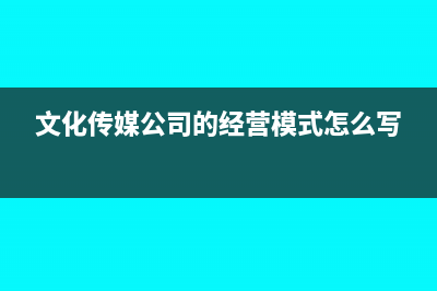 文化传媒公司的税率是多少？(文化传媒公司的经营模式怎么写)
