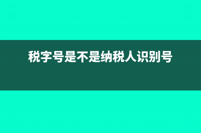 税字号是什么意思?(税字号是不是纳税人识别号)