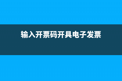 请输入开票码是什么意思？(输入开票码开具电子发票)