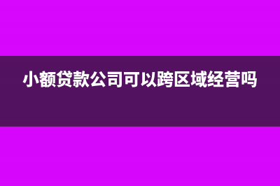 小额贷款公司可享受哪些新税收优惠？(小额贷款公司可以跨区域经营吗)
