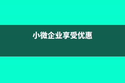 小微企业享受优惠政策的财税处理方法及相关问答(小微企业享受优惠)