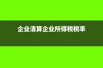 企业清算，企业所得税及个人所得税处理技巧有哪些？(企业清算企业所得税税率)