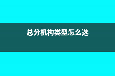 总分机构有哪些报表需要报送？(总分机构类型怎么选)
