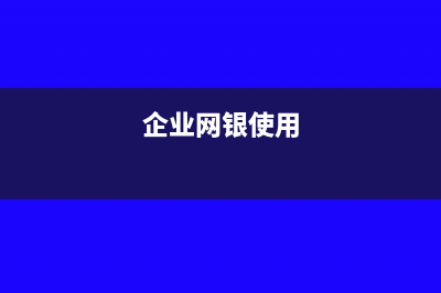 企业网银设备收费做什么费用(企业网银使用)