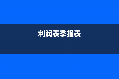 利润表季报中的本期金额指的是什么(利润表季报表)
