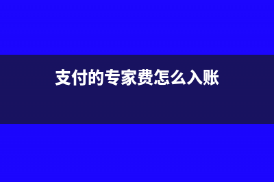 支付给专家的费用计入什么科目(支付的专家费怎么入账)