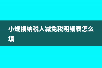 小规模纳税人减免增值税3万是含税销售额吗(小规模纳税人减免税明细表怎么填)