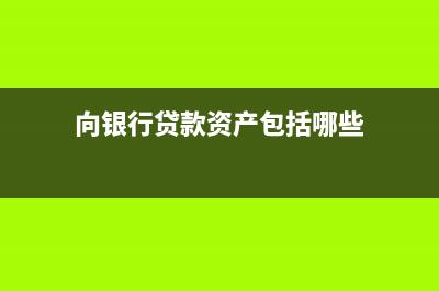 向银行贷款资产负债表利润表怎么填？(向银行贷款资产包括哪些)