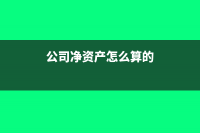 公司净资产怎么转增注册资本？(公司净资产怎么算的)