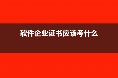 软件企业证书应该怎么办理?(软件企业证书应该考什么)