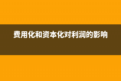 费用化和资本化的区别(费用化和资本化对利润的影响)