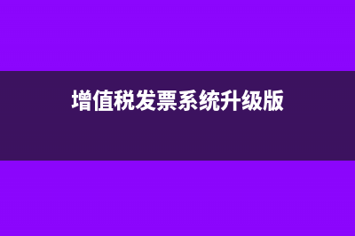 增值税发票系统金税盘(增值税发票系统升级版)
