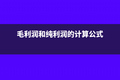 毛利润和纯利润的区别(毛利润和纯利润的计算公式)