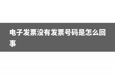 电子发票没有发票代码(电子发票没有发票号码是怎么回事)