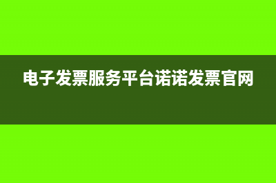 电子发票服务平台官网(电子发票服务平台诺诺发票官网)