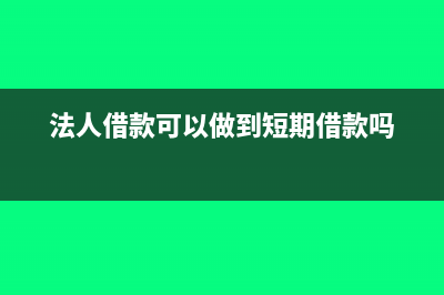 法人暂借款和往来款是一样的吗(法人借款可以做到短期借款吗)
