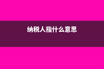 纳税人是指哪些人(纳税人指什么意思)