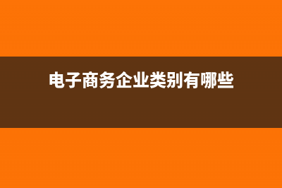 电子商务企业类型如何选择(电子商务企业类别有哪些)