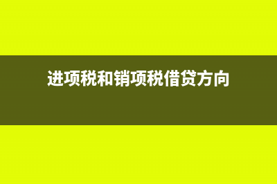 进项税和销项税额怎么抵扣实际税额(进项税和销项税借贷方向)