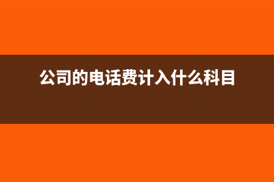 公司个人电话费可以做费用吗(公司的电话费计入什么科目)