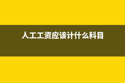 人工工资应该计入什么科目(人工工资应该计什么科目)
