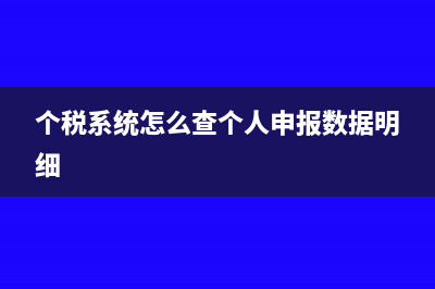 新个税系统怎么申报已扣款(个税系统怎么查个人申报数据明细)