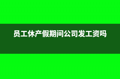 员工休产假期间社保怎么做账(员工休产假期间公司发工资吗)