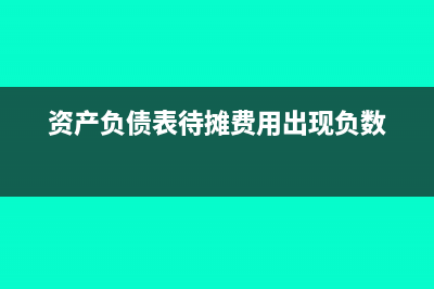 资产负债表待摊费用填在哪里(资产负债表待摊费用出现负数)