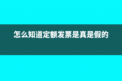 怎么辨别定额发票是什么项目(怎么知道定额发票是真是假的)