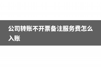 公司转账不开票可以吗(公司转账不开票备注服务费怎么入账)