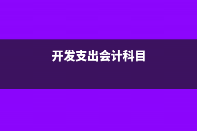 开发支出科目代码是多少.(开发支出会计科目)