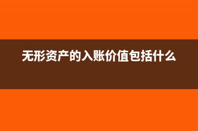 无形资产的入账价值包括增值税吗(无形资产的入账价值包括什么)