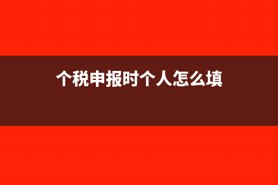 个税申报时个人信息的投资信息是什么(个税申报时个人怎么填)