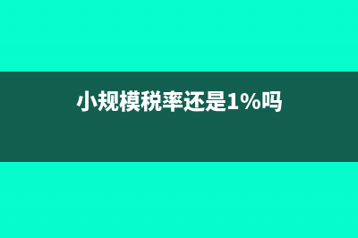 小规模税率和一般纳税人税率如何转换?(小规模税率还是1%吗)