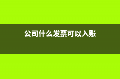 公司什么发票可以抵税?(公司什么发票可以入账)
