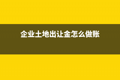企业土地出让金能否开专票？(企业土地出让金怎么做账)