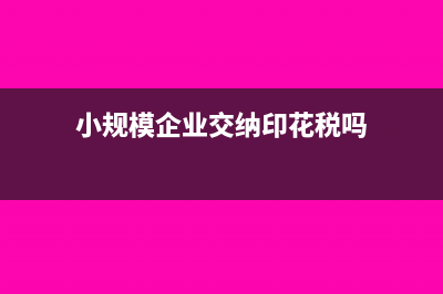 小规模企业交纳增值税会计分录?(小规模企业交纳印花税吗)