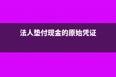 法人垫付的现金转实收资本分录怎么做?(法人垫付现金的原始凭证)