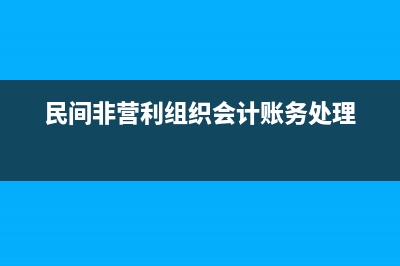 民间非营利组织增值税免税分录怎么写?(民间非营利组织会计账务处理)