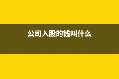 公司内部入股款怎么做账？(公司入股的钱叫什么)