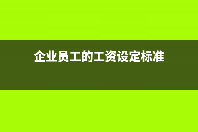 企业人员工资怎么做分录？(企业员工的工资设定标准)