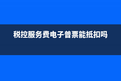 税控服务费在电子税务局备案吗(税控服务费电子普票能抵扣吗)