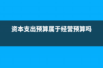 资本支出预算属于业务预算吗？(资本支出预算属于经营预算吗)