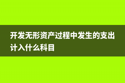 开发费转无形资产会计处理是怎样的？(开发无形资产过程中发生的支出计入什么科目)
