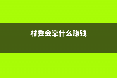 村委会用什么会计制度？(村委会靠什么赚钱)